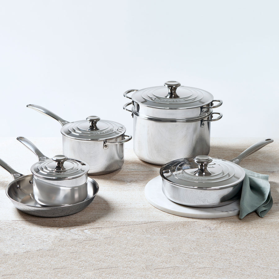 Le Creuset Stainless Steel 10 Piece Cookware Set
