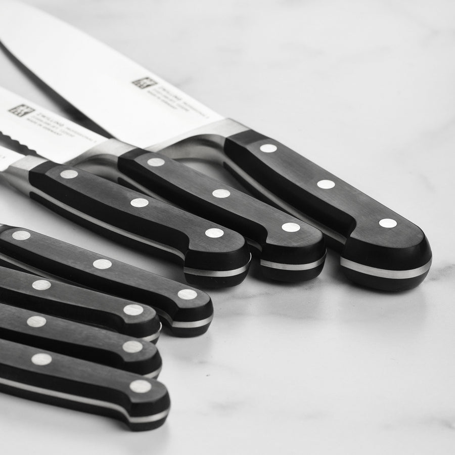 Sharp 10-Piece Kitchen Knife Set with Covers Stainless Steel