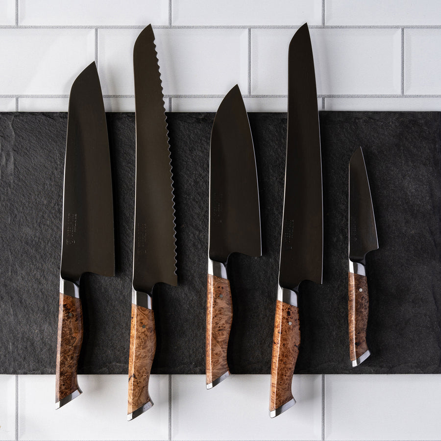 Steelport Knife Block Set - Carbon Steel 6 Piece – Cutlery and More