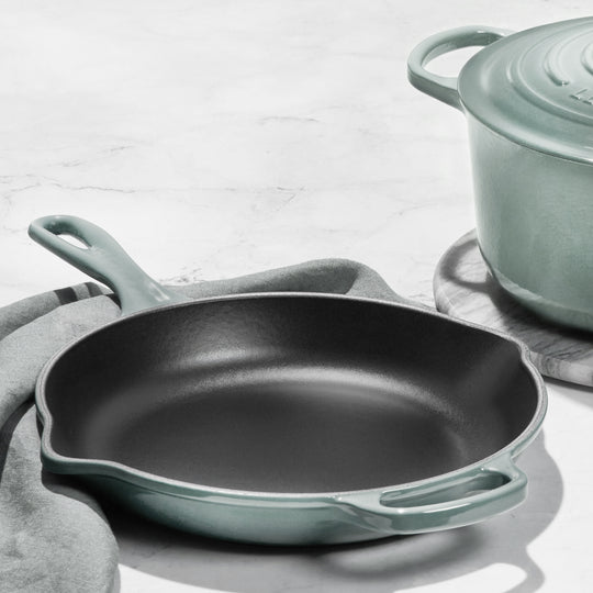 Le Creuset Signature Cast Iron 10.25" Sea Salt Iron Handle Skillet
