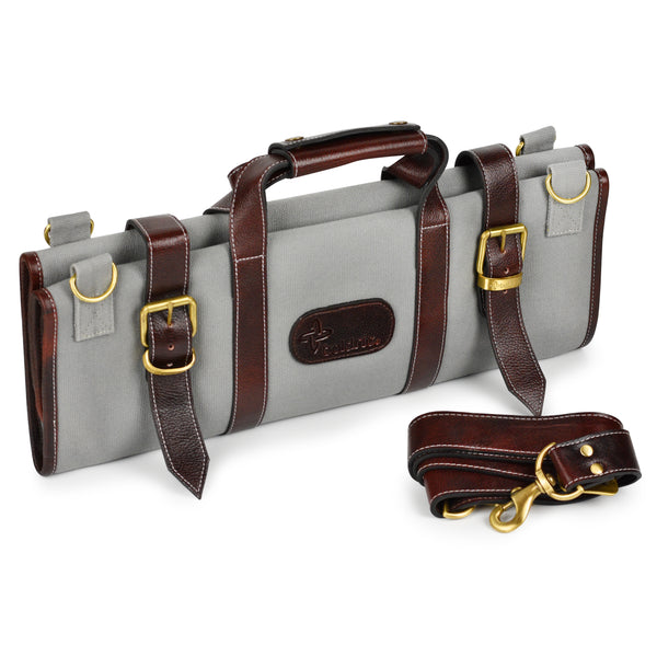 Boldric 17 Pocket Gray Canvas Knife Bag