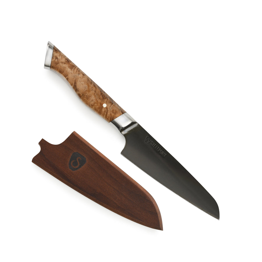Steelport Carbon Steel 4" Paring Knife with Oregon Maple Magnetic Sheath