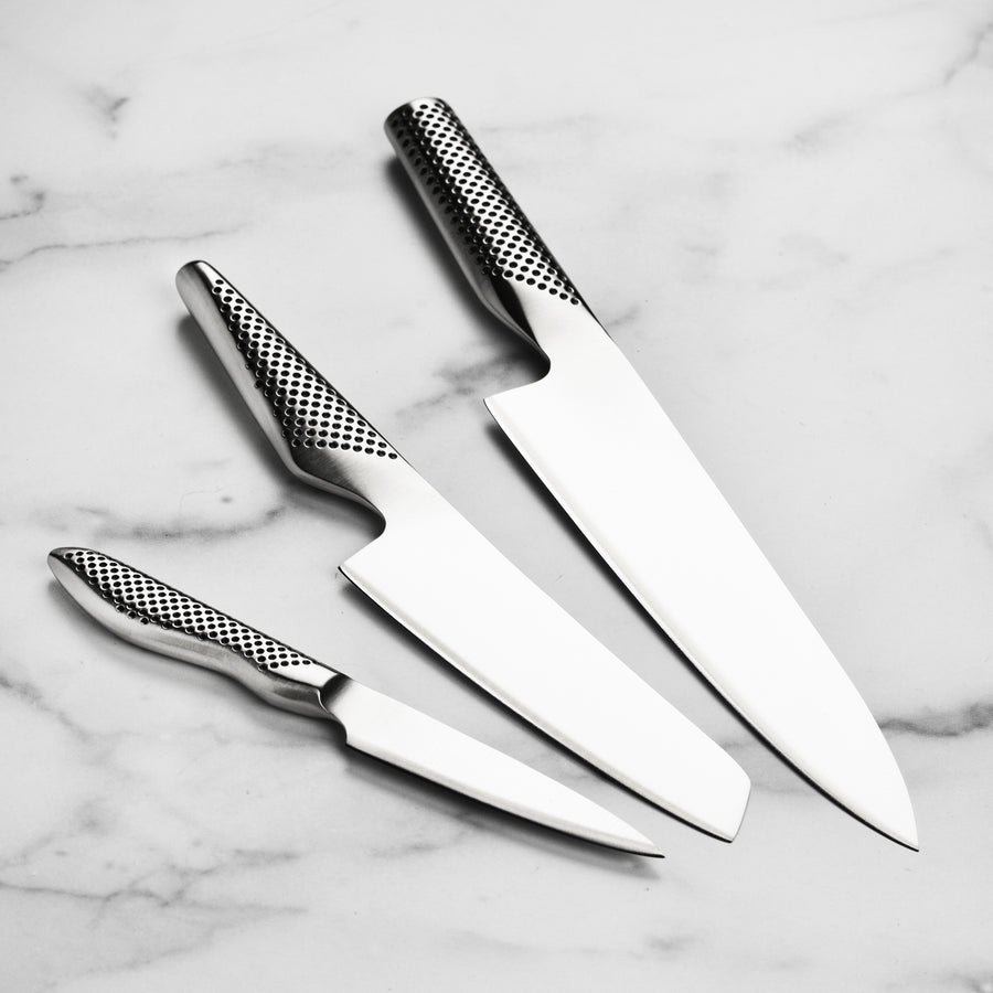 New KITCHEN AID 3 PIECE KNIFE SET 8'' CHEFS 5.5'' UTILITY 3.5 PARING