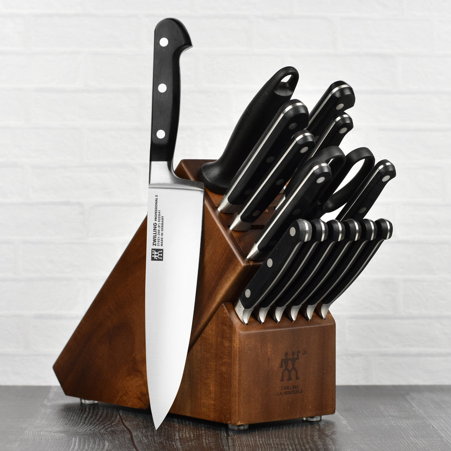 Zwilling J.A. Henckels Professional S Knife Block Set - 16 Piece Acacia –  Cutlery and More