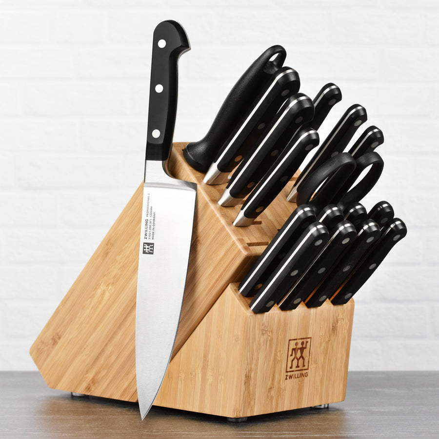 Zwilling Pro Knife Block Set with Forged Steak Knives