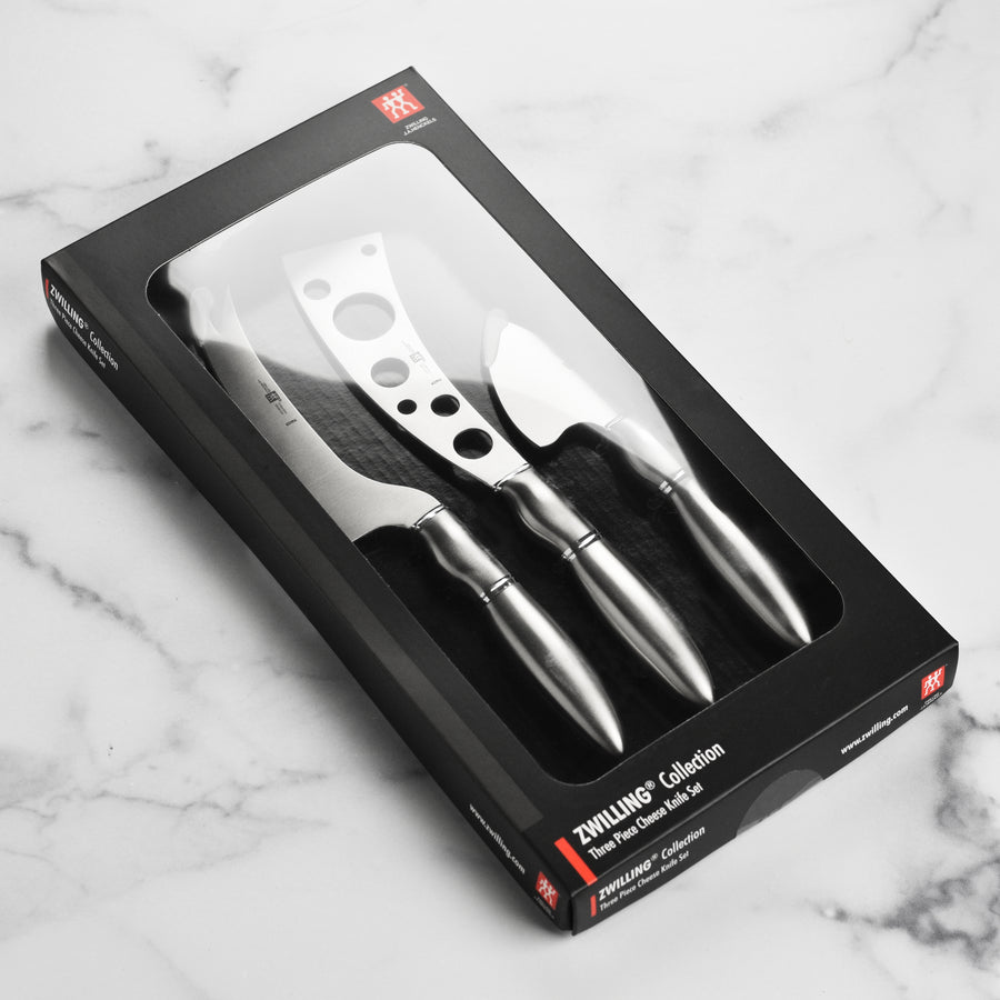 Zwilling Cheese Knife Set, 3 Piece, Stainless Steel - Spoons N Spice