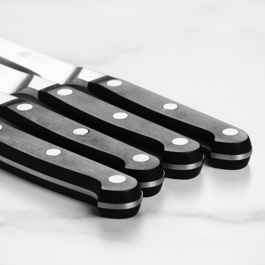 Zwilling Black Forged Accent 4-Piece Steak Knife Set - Austin