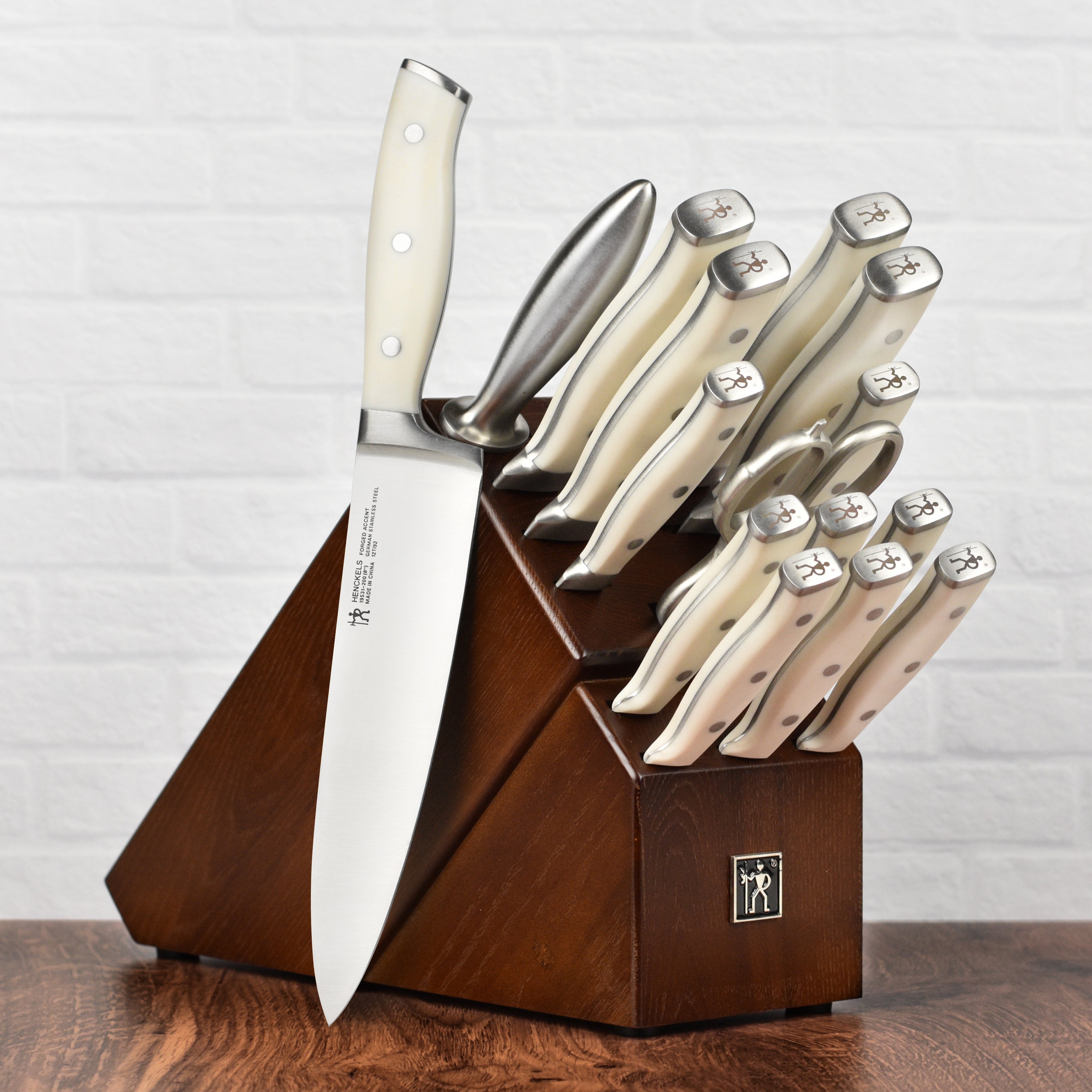 Henckels Forged Accent Off-White Knife Block Set - 16 Piece