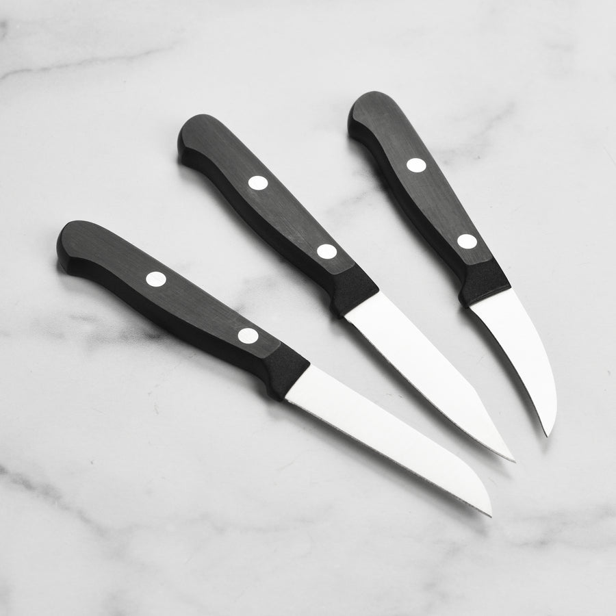 Global Classic 3 Pc Knife Set with Fluted Cooks Knife