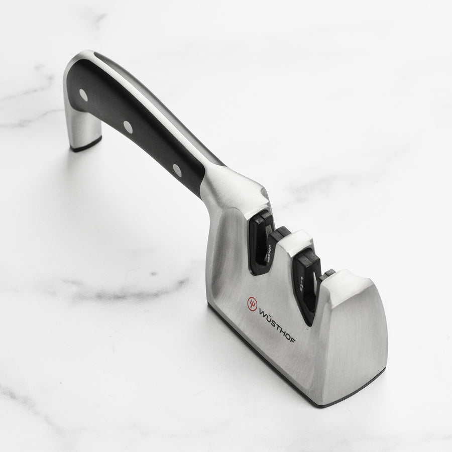Wusthof Knife Sharpener - Stainless Steel with Riveted Handle