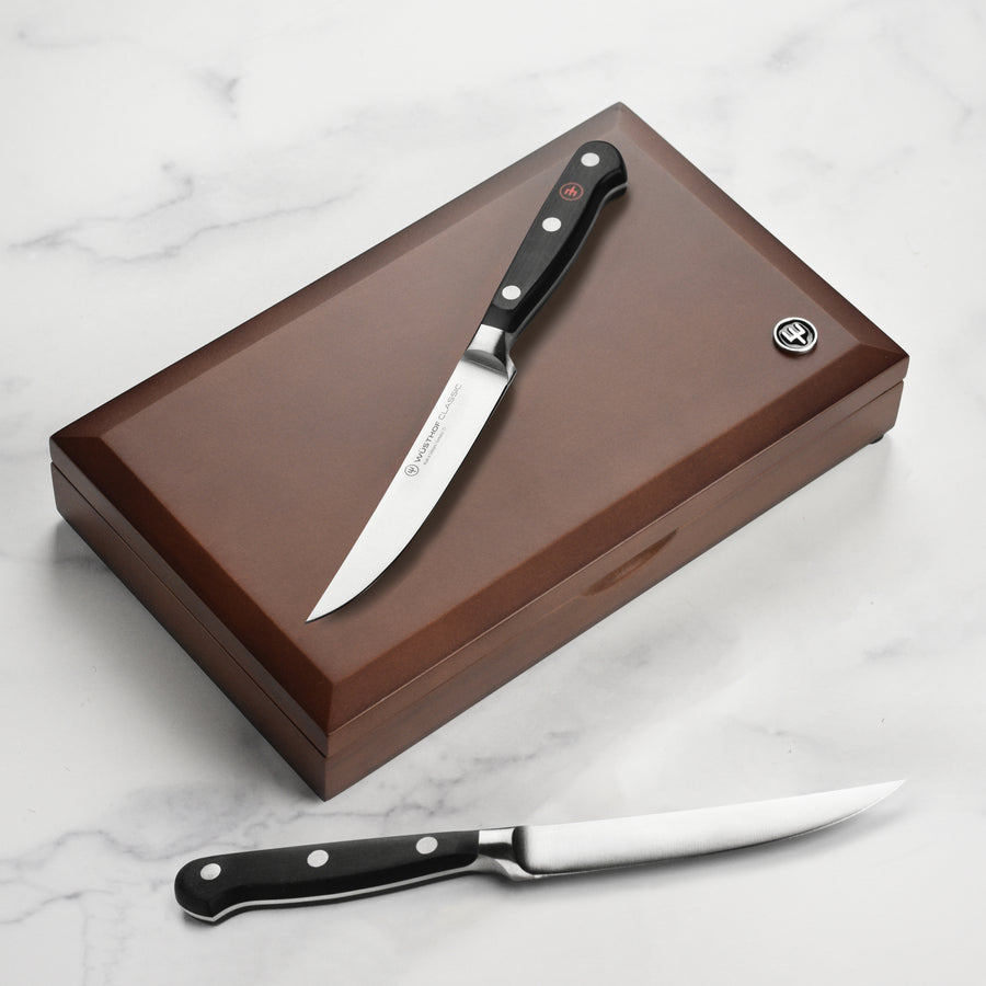 Wusthof Classic 6 Piece Steak Knife Set with Wood Case