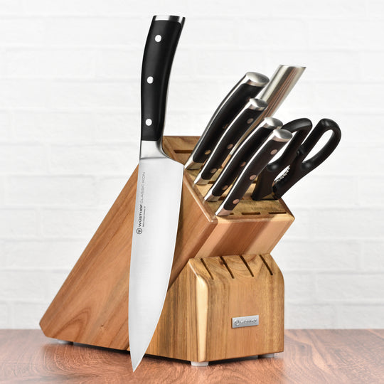 Wusthof Classic Ikon 8 Piece Acacia Knife Block Set