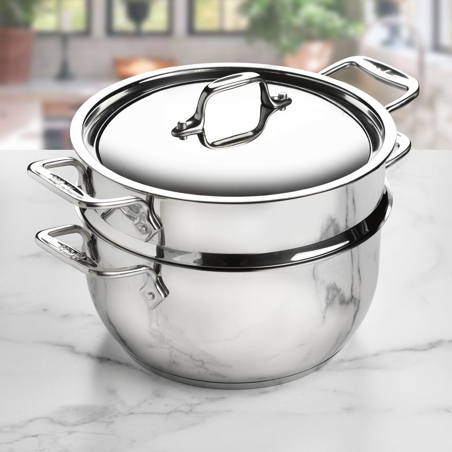 All Clad Stainless Steel Steamer Cookware Review - 5 Quart, Silver E414S564  