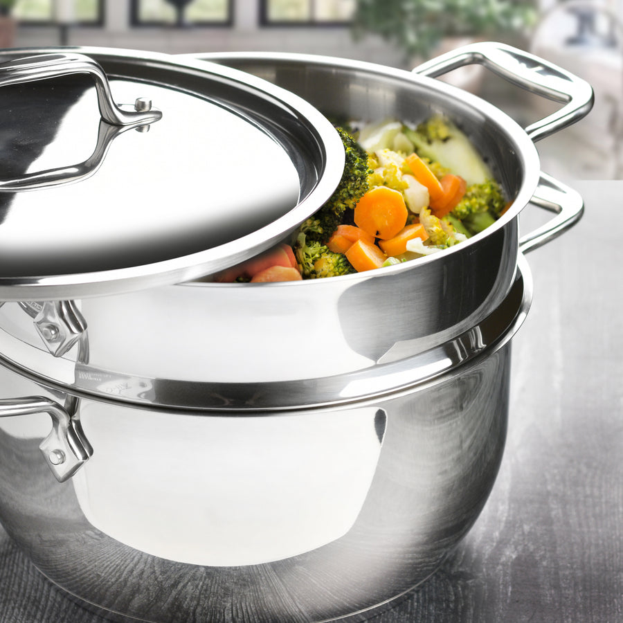 All Clad Stainless Steel Steamer Cookware Review - 5 Quart, Silver E414S564  