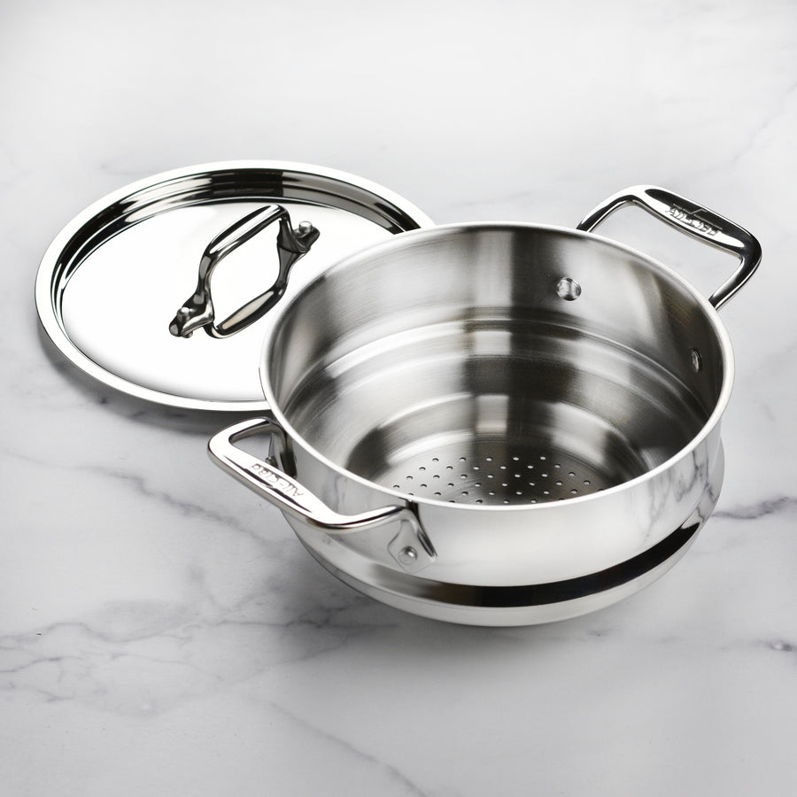 3 Cups Stainless Steel Cooker and Steamer with Stainless Steel Inner Pot