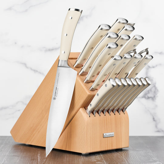 Wusthof Classic Ikon Creme 23 Piece Walnut Knife Block Set