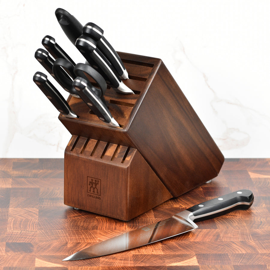 ZWILLING Professional S 10-Piece Razor-Sharp German Block Knife Set, Made  in Company-Owned German Factory with Special Formula Steel perfected for