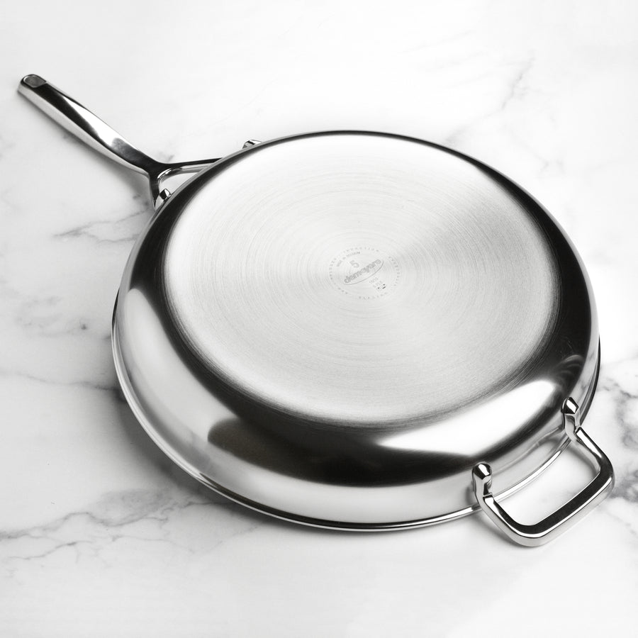 Demeyere 12.5 Fry Pan with Lid - 5 Ply Stainless Steel - 5-Plus