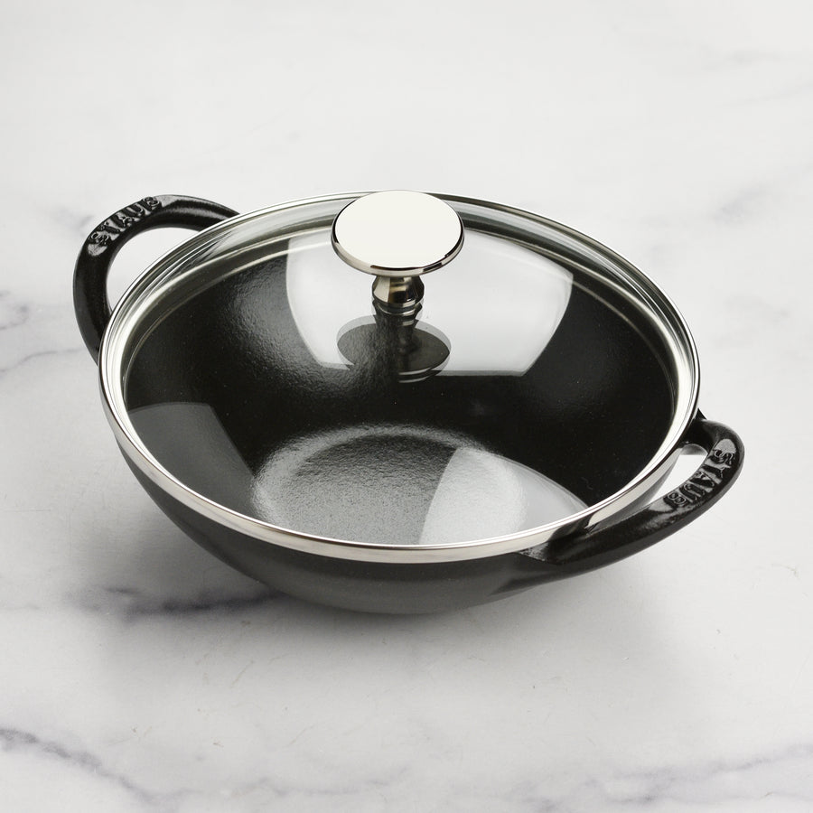 STAUB Cast Iron Wok – 6-Quart, Black Matte Enamel – Made In France, Oven Safe To 500°F