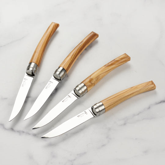 Opinel 4 Piece Olivewood Handle Steak Knife Set
