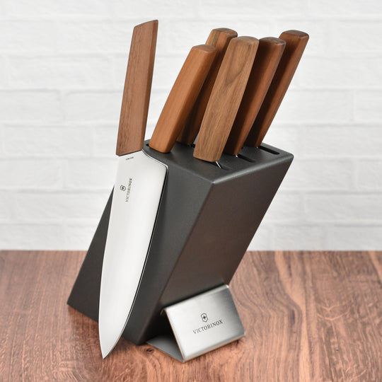 Victorinox Swiss Modern Wood 7 Piece Knife Block Set