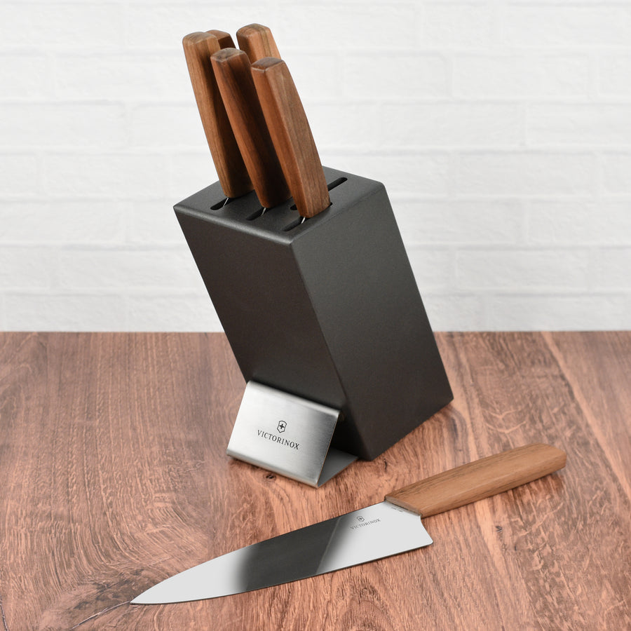 Victorinox Swiss Modern Wood 7 Piece Knife Block Set