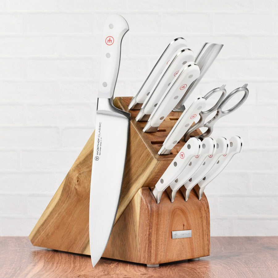 Wusthof Classic White Knife Block Set 12 Piece – Cutlery and More