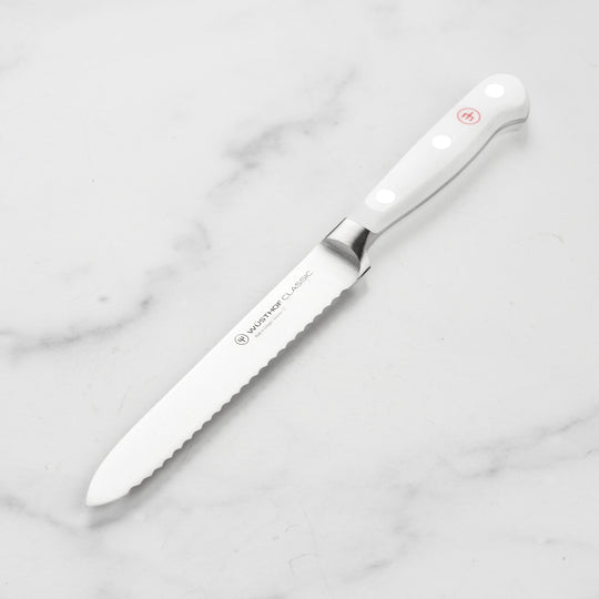 Wusthof Classic White 5" Serrated Utility Knife