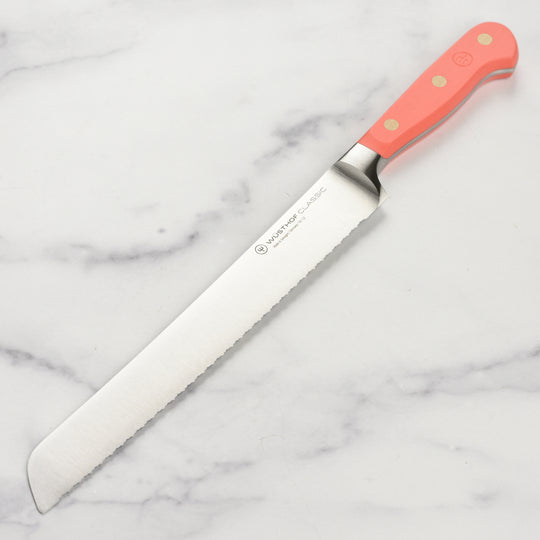 Wusthof Classic Coral Peach 9" Double Serrated Bread Knife