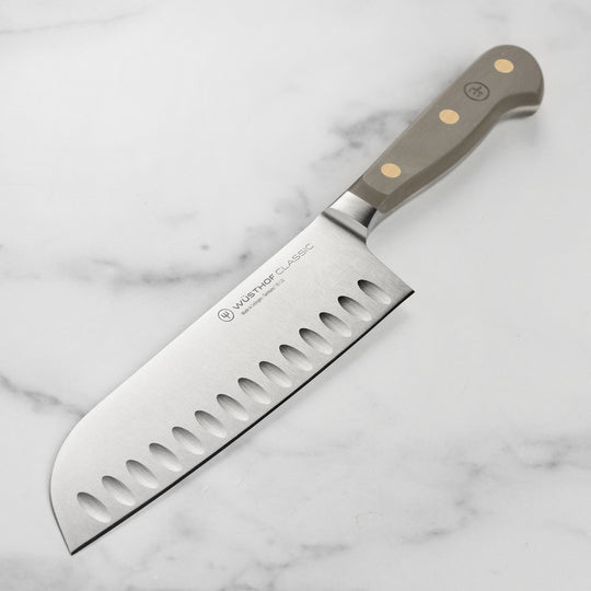 Wusthof Classic Velvet Oyster 7" Hollow Edge Santoku Knife