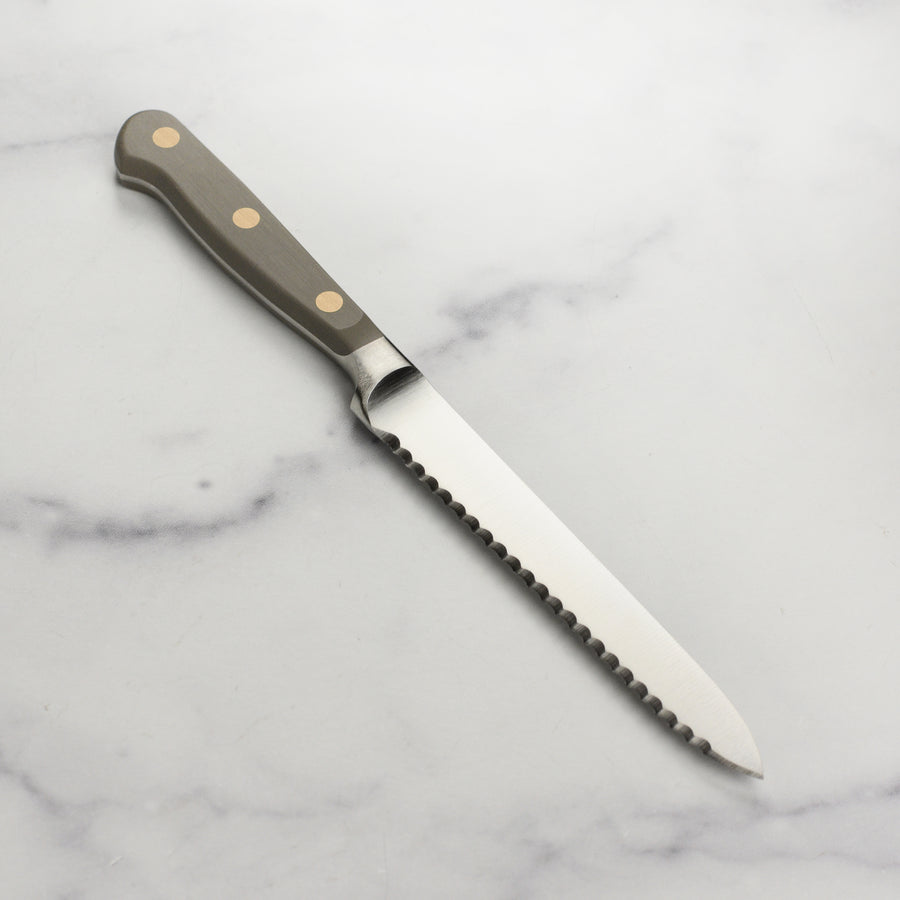 Wusthof Classic 5" Velvet Oyster Serrated Utility Knife
