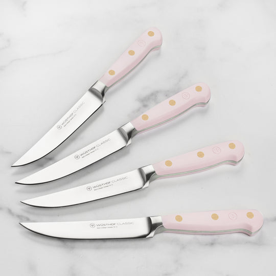 Wusthof Classic Pink Himalayan Salt 4 Piece Steak Knife Set