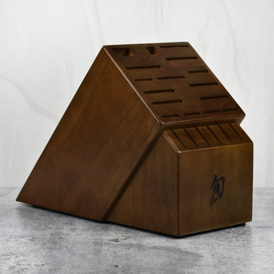 Shun 22 Slot Walnut Finish Knife Block