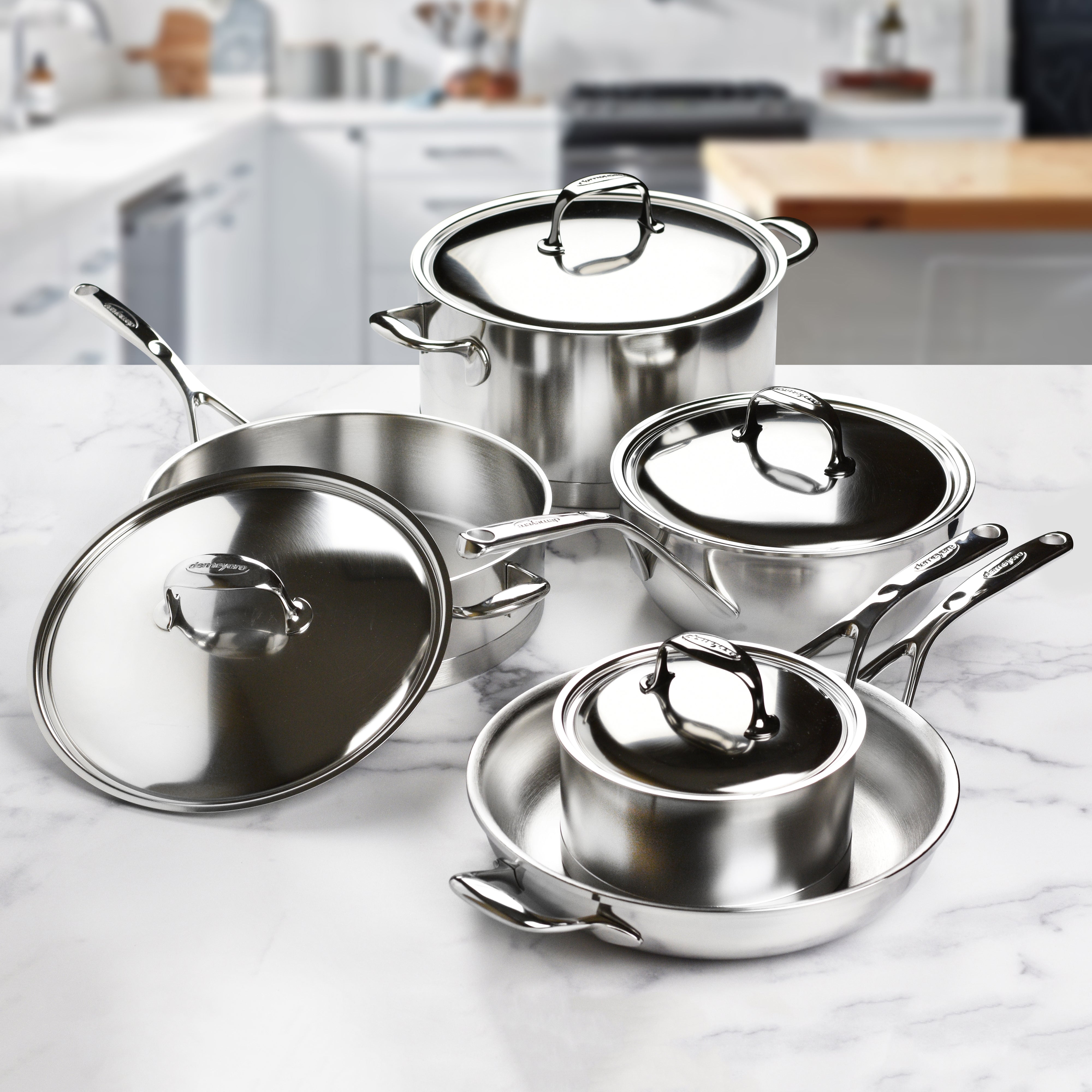 Demeyere Atlantis Cookware Set - 9 Piece Stainless Steel – Cutlery and More