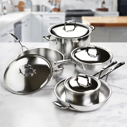 Demeyere Atlantis 9 Piece Stainless Steel Cookware Set