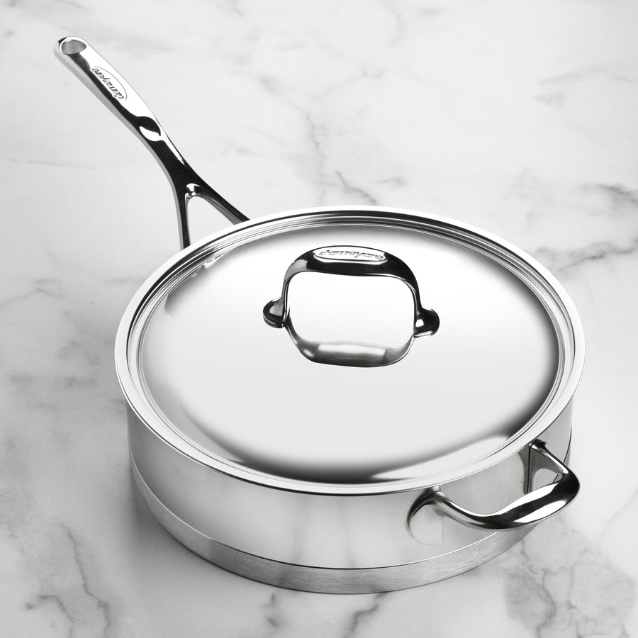 Demeyere Atlantis 5.1-qt Stainless Steel Saute Pan with Helper Handle