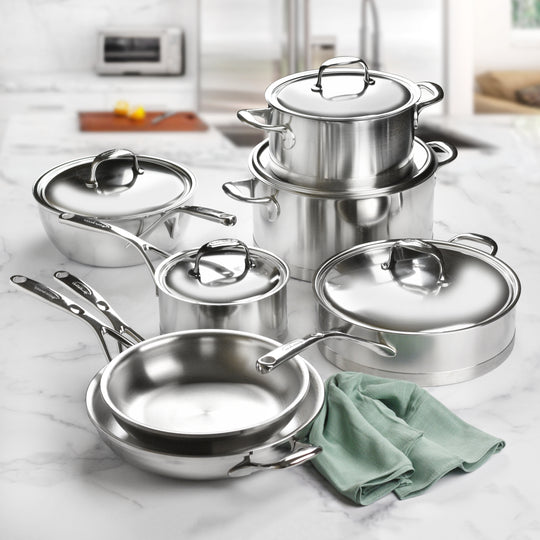Demeyere Atlantis 12 Piece Stainless Steel Cookware Set