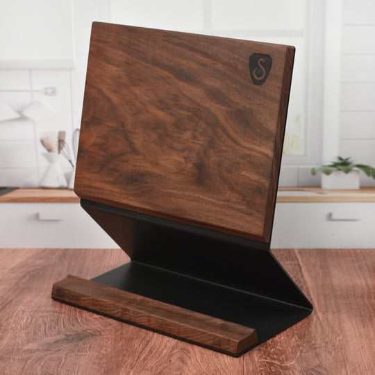 Steelport Magnetic Walnut Knife Block