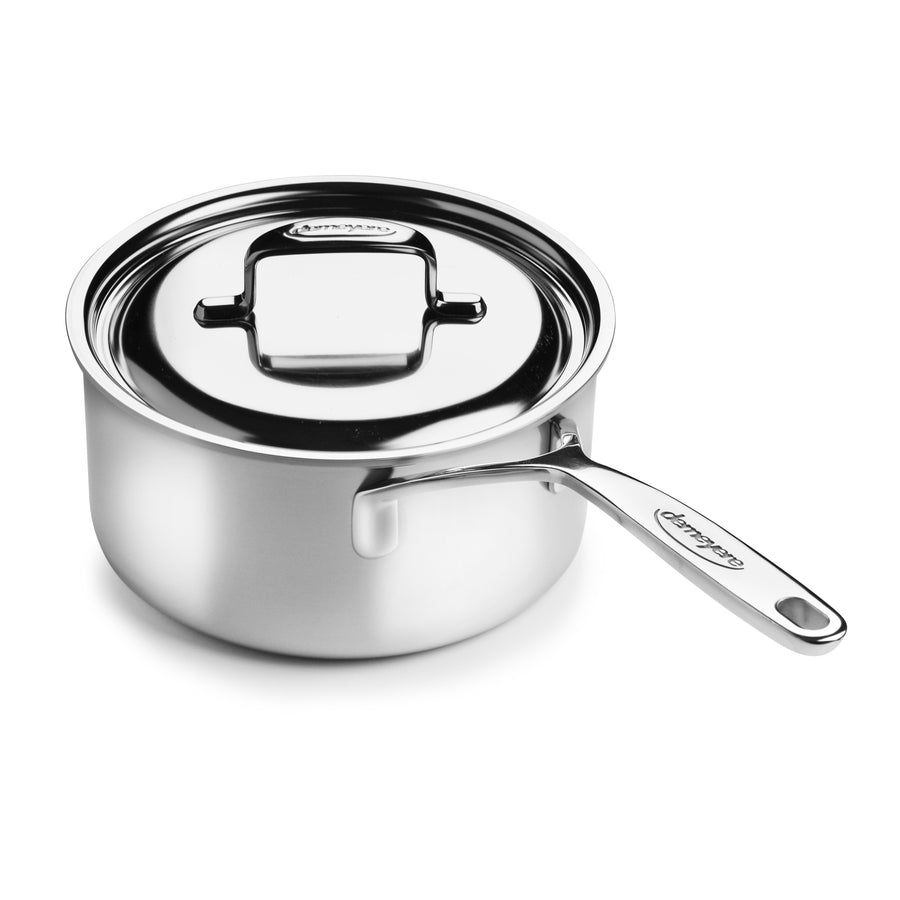 Demeyere Essential 5-Ply 3-qt Stainless Steel Saute Pan with Lid