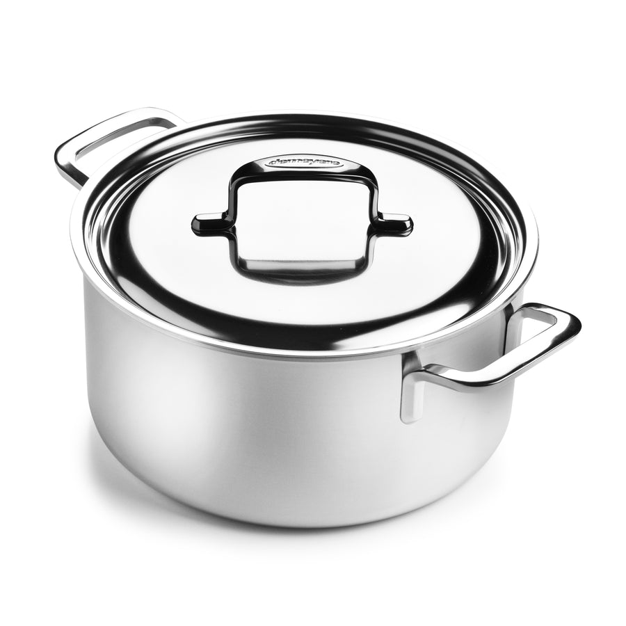 Demeyere Low Pot With Lid 5 Plus 5.2l Silver