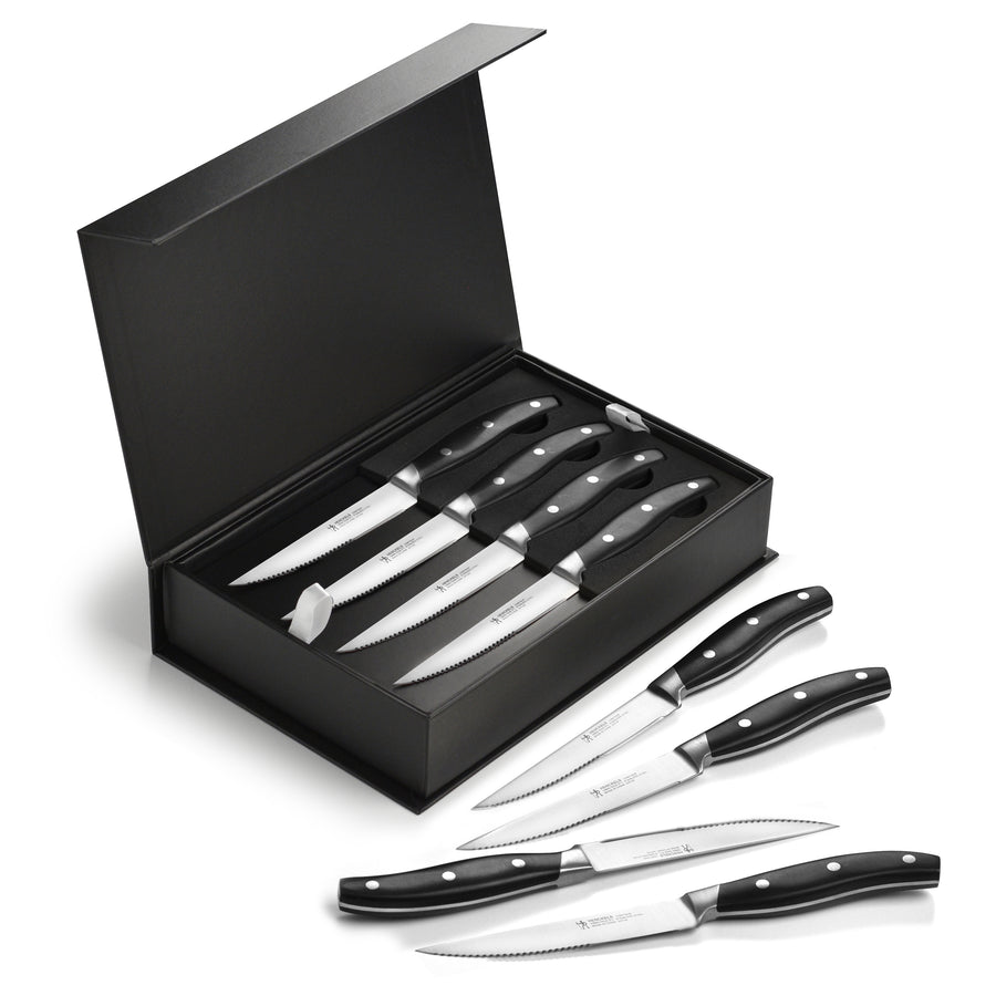 Henckels Forged Steak Knife Set - 8 Piece Black – Cutlery and More