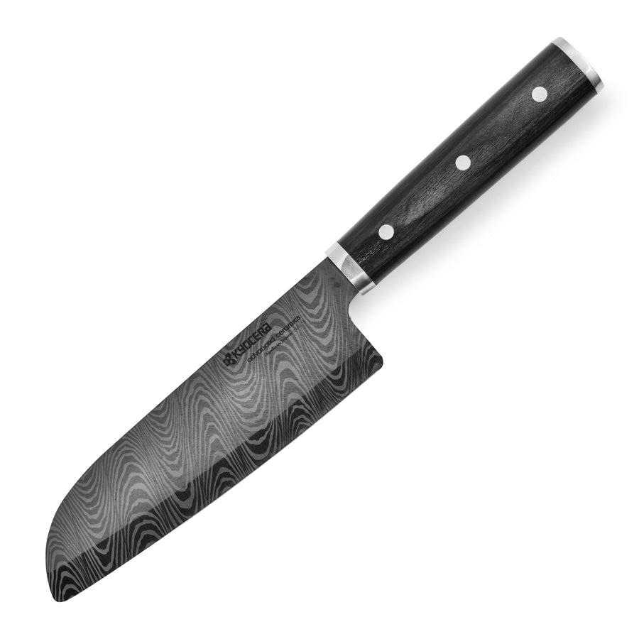 Kyocera Premier Elite 6" HIP Black Ceramic Santoku Knife