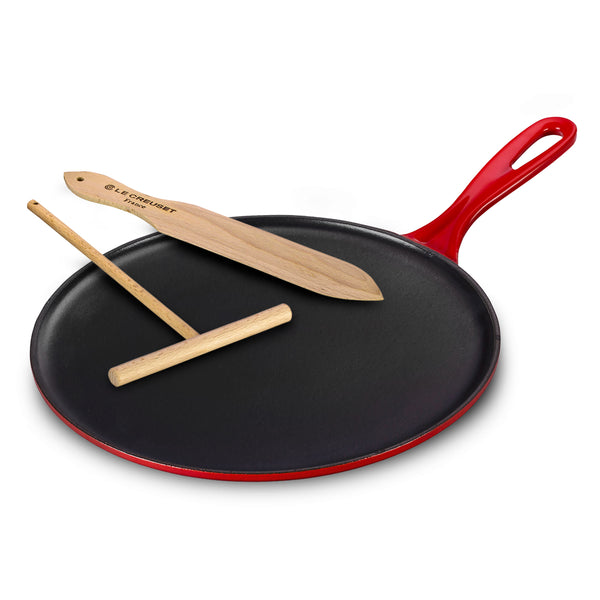 Le Creuset Cast Iron Crepe Pan with Rateau and Spatula & Reviews