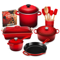 Le Creuset Skillet, 6 Inches, from the Signature Series of Cookware in  Cherry Red: Item LS2024-1667