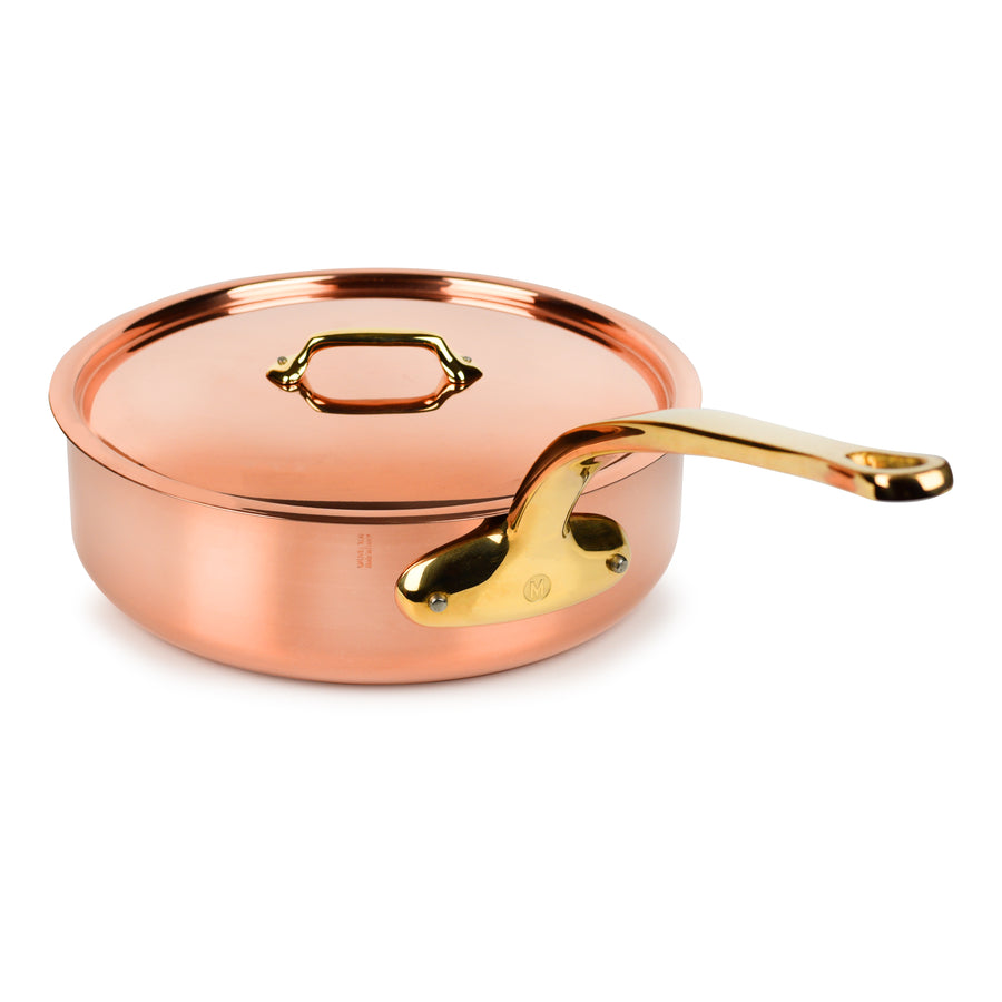 Mauviel M'heritage M200B Copper Saucepan w/Lid, Bronze Handles 1.2-qt.