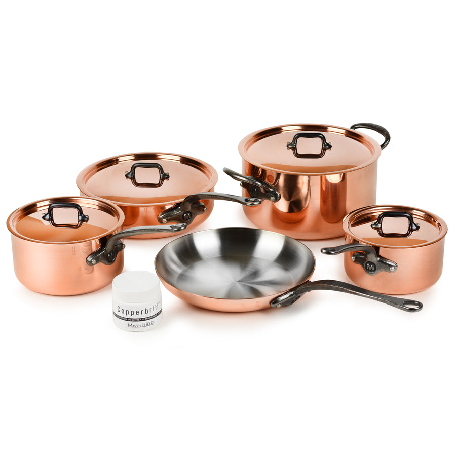 Mauviel Copper 12-Piece Cookware Set  Mauviel, Copper cookware, Copper  cookware set