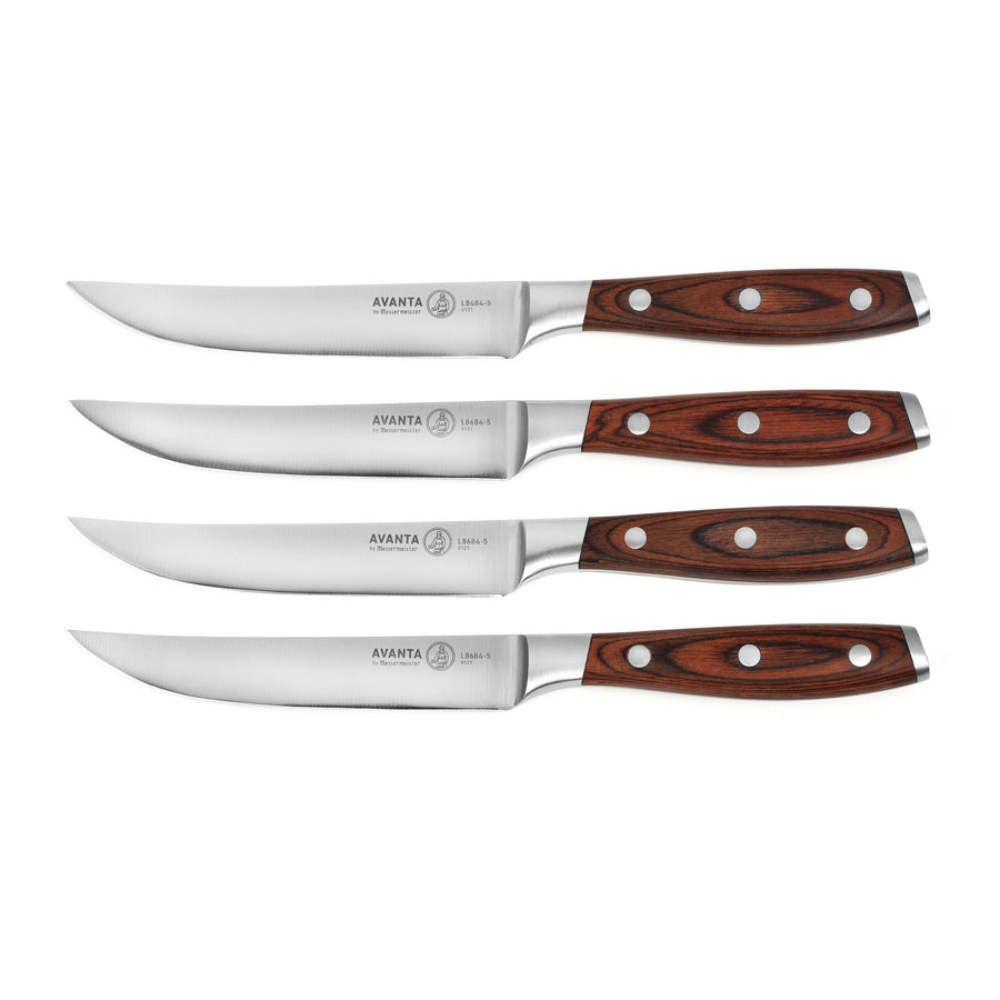 Messermeister Avanta L8684-5-4S, 4-piece steak knife set, pakka