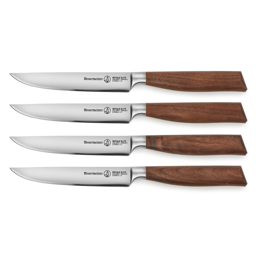 Messermeister Royale Elite 4 Piece Multi-Edge Steak Knife Set