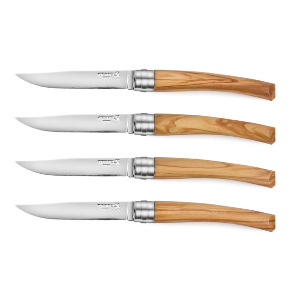 Opinel Olivewood Steak Knife Set - 4 Piece – Cutlery and More