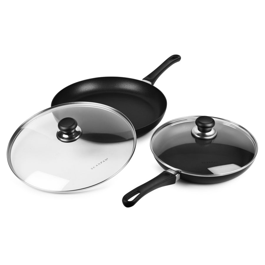 Classic Stainless Steel Wok with Glass Lid
